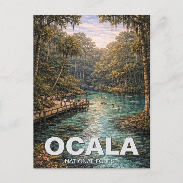 Ocala National Forest Florida Reise Postkarte (Vorderseite)