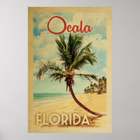 Ocala Palm Tree Vintage Reise