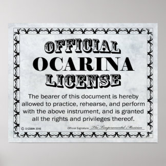 Ocarina-Lizenz Poster