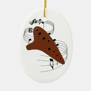 Ocarina Verzierung Keramikornament