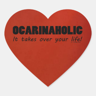 Ocarinaholic Life Heart Sticker