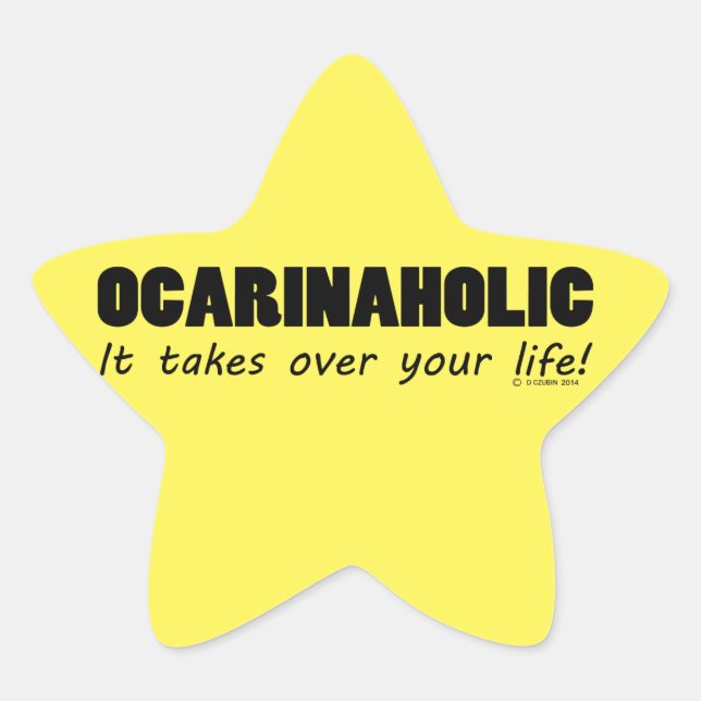 Ocarinaholic Life Star Sticker (Vorderseite)