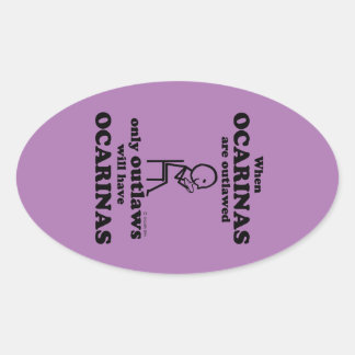 Ocarinas Oval Sticker