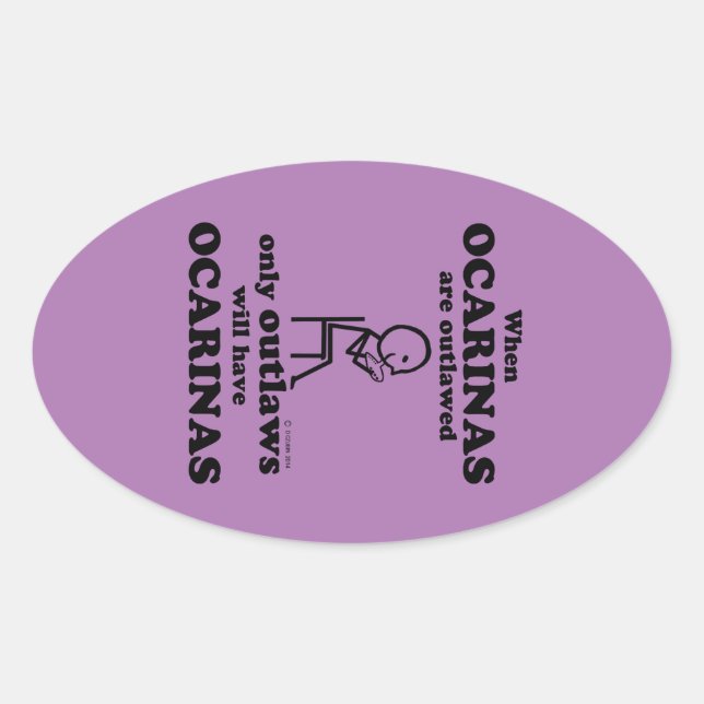 Ocarinas Oval Sticker (Vorderseite)