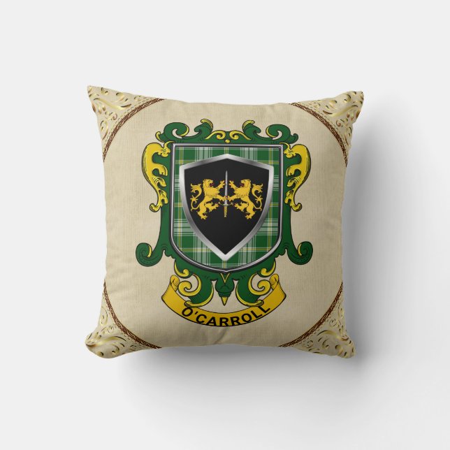 O'Carroll/Carroll Irish Shield Kissen (Vorderseite)