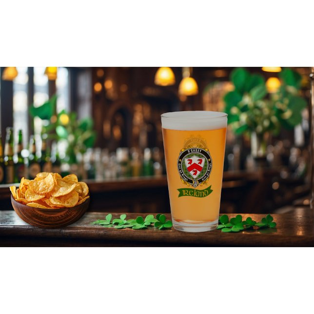 O'Casey/Casey Irish Shield Personalisiertes Biergl Glas (Von Creator hochgeladen)