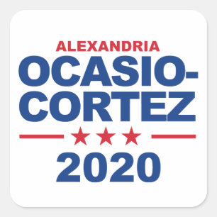 Ocasio-Cortez 2020 Quadratischer Aufkleber