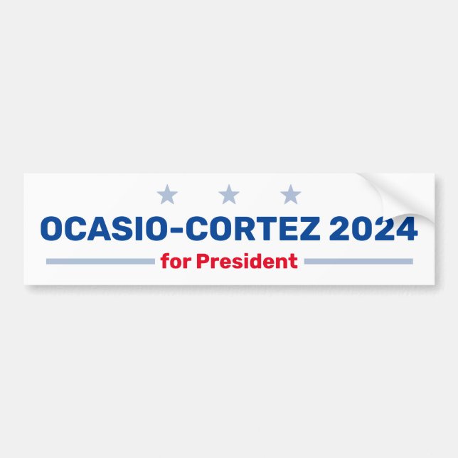 Ocasio-Cortez 2024 Autoaufkleber (Vorne)