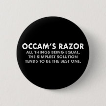 Occams "Razor Definition Science Geek"