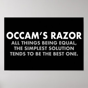Occam's Razor Definition Science-Klasse Poster