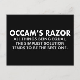 Occam's Razor Scientific Principle Postkarte