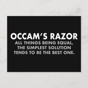 Occam's Razor Scientific Principle Postkarte