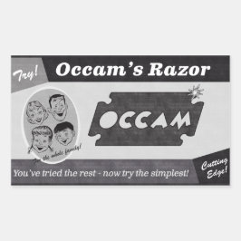 Occam's Razor Vintage Ad Rechteckiger Aufkleber
