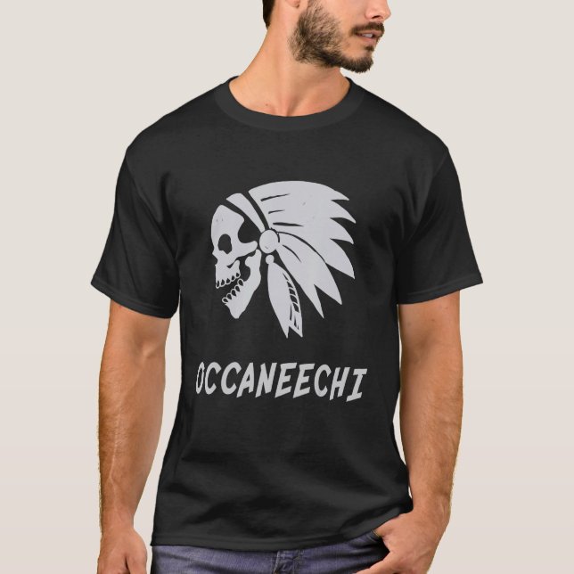 Occaneechi Native American IndianBorn Freedom Evil T-Shirt (Vorderseite)