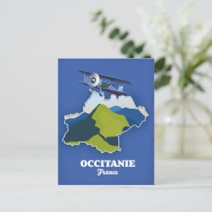 Occitanie France - Reisekarte Postkarte