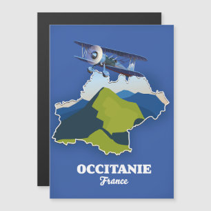 Occitanie Frankreich Reisekarte Magnetkarte
