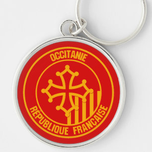 Occitanie Round Emblem Schlüsselanhänger