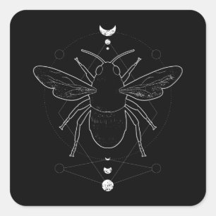 Occult Bee Quadratischer Aufkleber