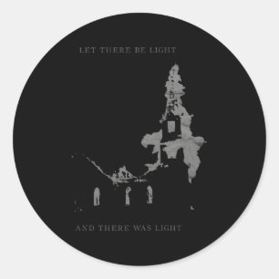 Occult Burning Church Atheist Satan Devil Antichri Runder Aufkleber