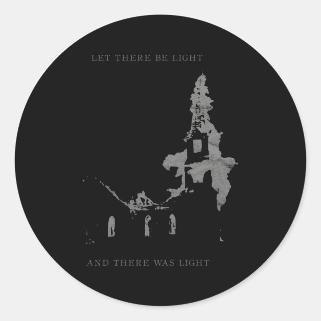 Occult Burning Church Atheist Satan Devil Antichri Runder Aufkleber (Vorderseite)