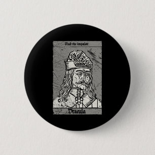 Occult Dracula - Vlad The Impaler Horror Vampire Button
