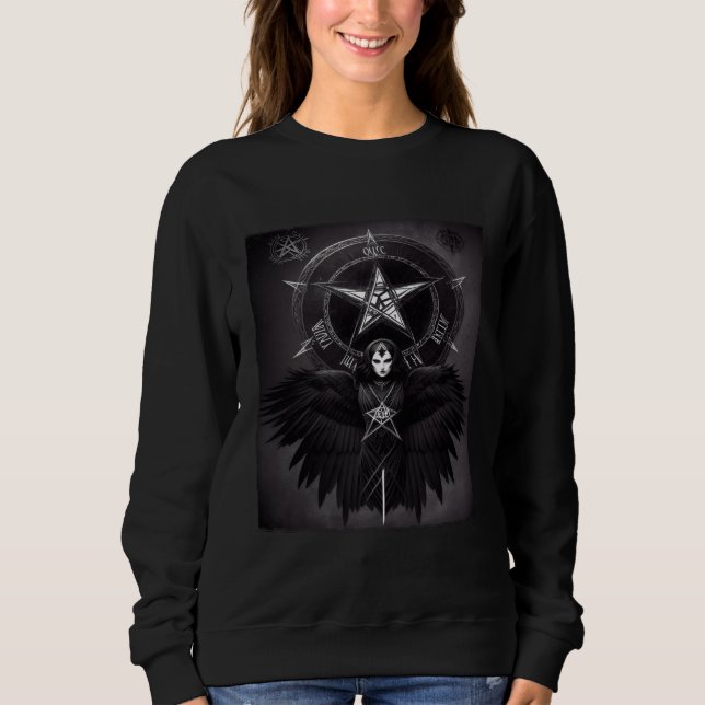 Occult Emo Raven Witchy Goth Aesthetic Grunge Dark Sweatshirt (Vorderseite)