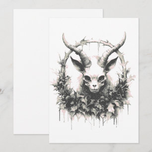 Occult Gothic Baby Baphomet Feiertagskarte