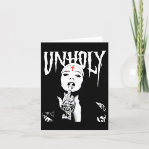 Occult Gothic Dark Satanic Nun Tattoos Unholy Nun Karte