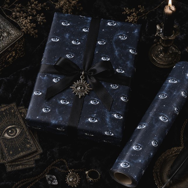 Occult Gothic Mystery Eyes Geschenkpapier (Von Creator hochgeladen)