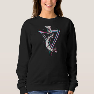 Occult Gothic Vintag Moon Rose Witcher Raglan Sweatshirt