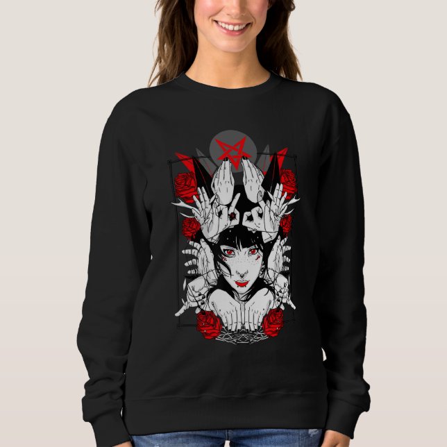 Occult Hand Signagram Satan Sweatshirt (Vorderseite)