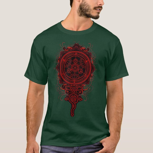 Occult Sacred Geometry Alchemy Symbol T-Shirt (Vorderseite)