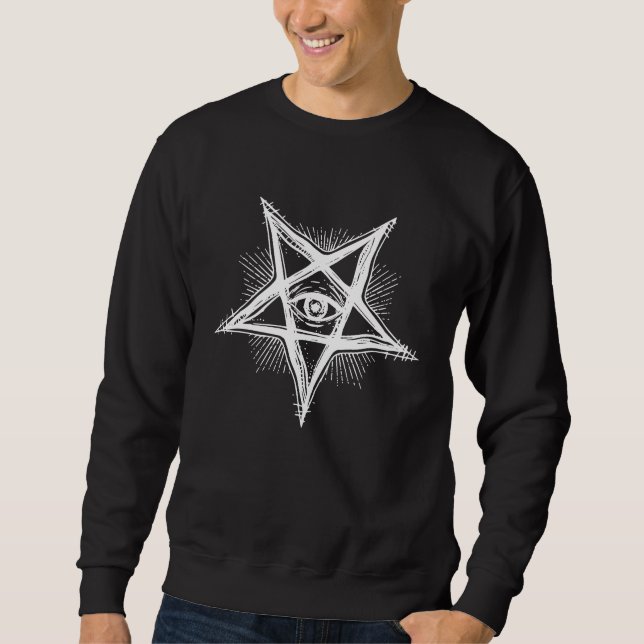 Occult Satan Witch Gothic Lucifer Baphomet Sweatshirt (Vorderseite)