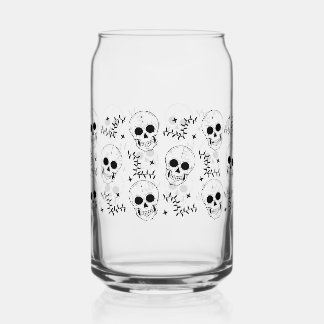 Occult Skull Star Can Glass Wrap Dosenglas