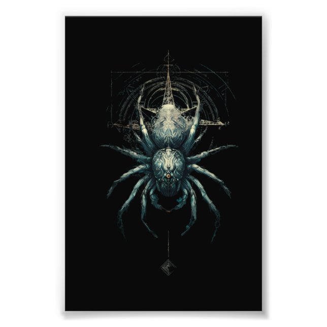 Occult Spider Mystic Geometry Dark Art Fotodruck (Vorne)