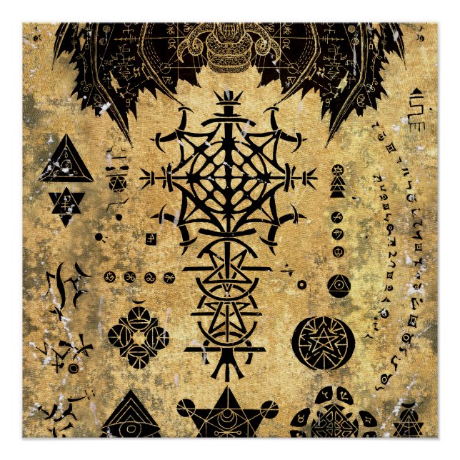 Occult-Symbol Poster (Vorderseite)