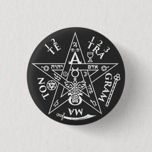 Occult Tetragrammaton Sigil T - Shirt Button