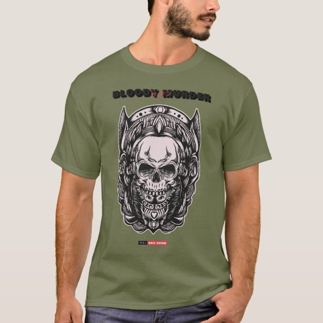 Occult Verziert Skull BLOODY MURDER | T-Shirt (Vorderseite)