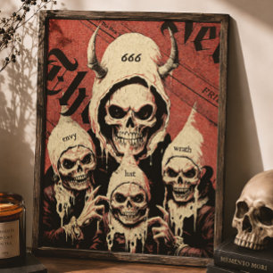 Occulter Horror Skeletons Devil Sins Poster