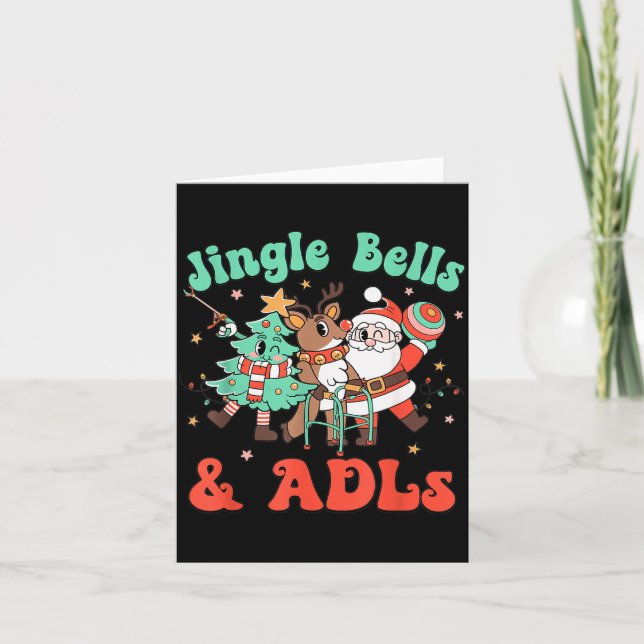 Occupational Therapy Christmas Reindeer Santa Adls Karte (Vorderseite)