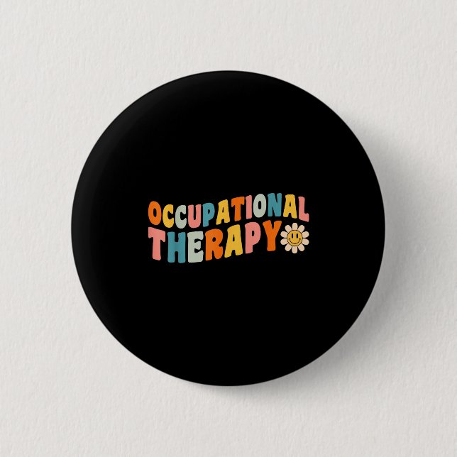 Occupational Therapy Groovy Occupational Therast O Button (Vorderseite)