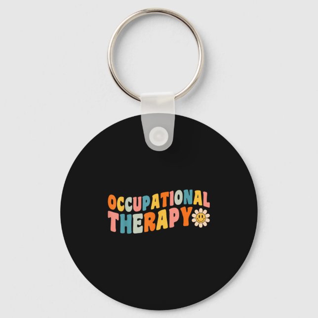 Occupational Therapy Groovy Occupational Therast O Schlüsselanhänger (Vorderseite)