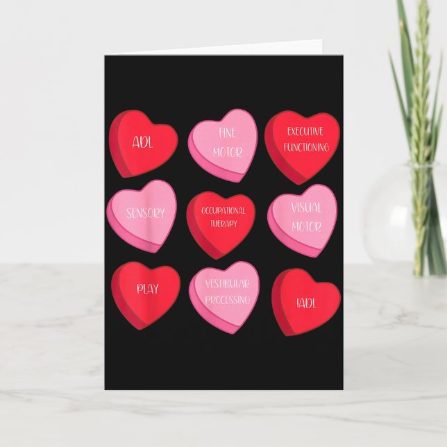 Occupational Therapy Heart Candy Valentine Day Ot  Karte (Vorderseite)
