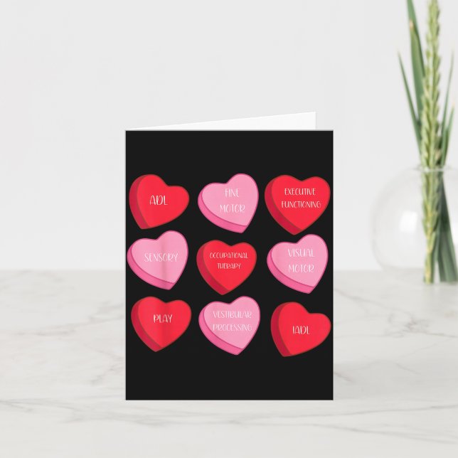 Occupational Therapy Heart Candy Valentine Day Ot  Karte (Vorderseite)