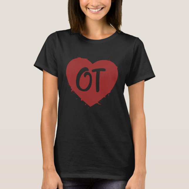 Occupational Therapy Month OT Squad Cute Heart Lov T-Shirt (Vorderseite)