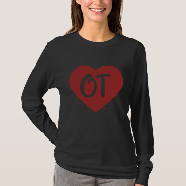 Occupational Therapy Month OT Squad Cute Heart Lov T-Shirt (Vorderseite)