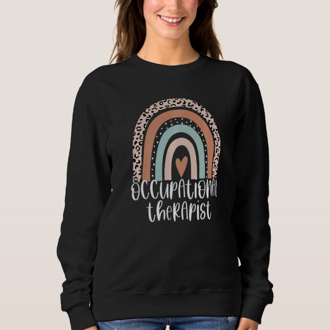 Occupational Therapy OT Therapist OT Month Leopard Sweatshirt (Vorderseite)
