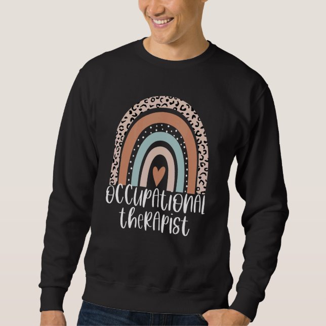 Occupational Therapy OT Therapist OT Month Leopard Sweatshirt (Vorderseite)