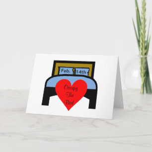 Occuppy The Bed Political Funny Valentine Card Feiertagskarte