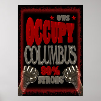 Occupy Columbus OWS Protest 99 Prozent stark Poster